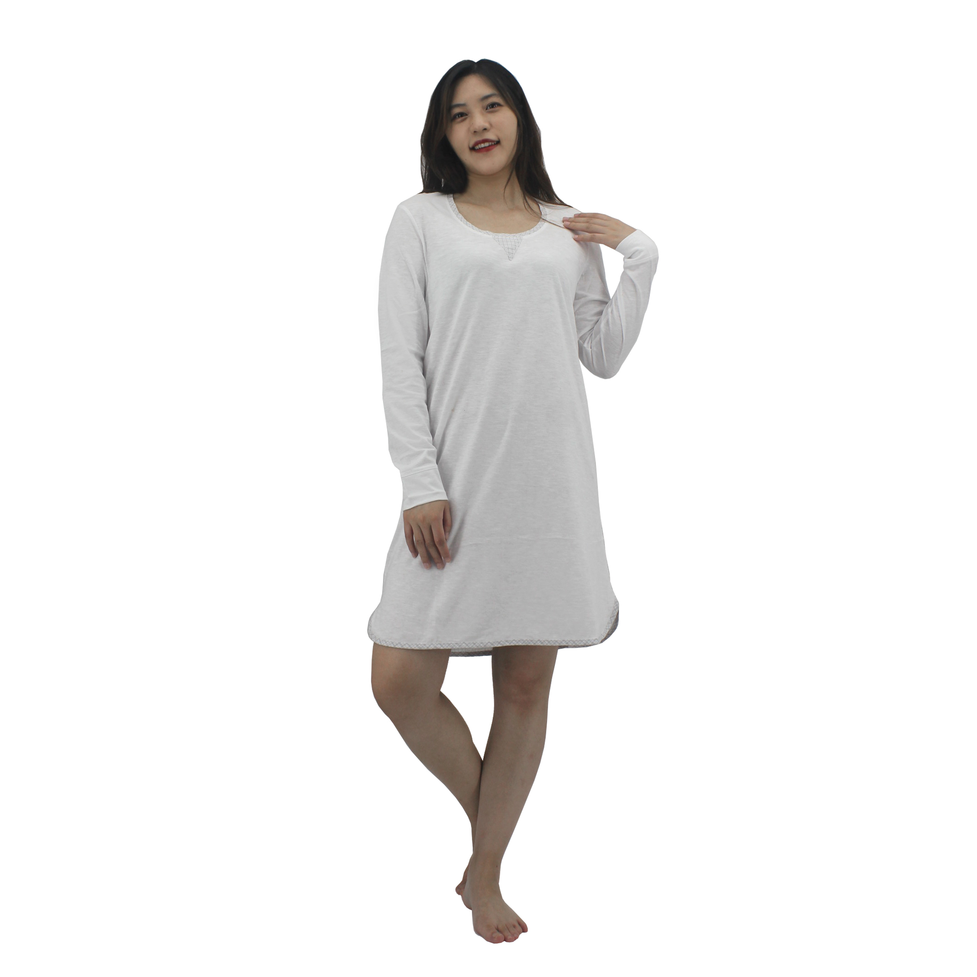Ladies Long Sleeves Nightdress