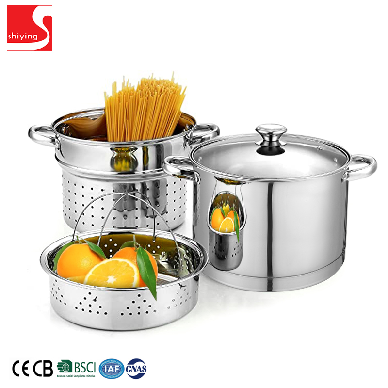 SY-Kitchenware stainless steel cookware with glass lid stainless steel cooking pot and pan