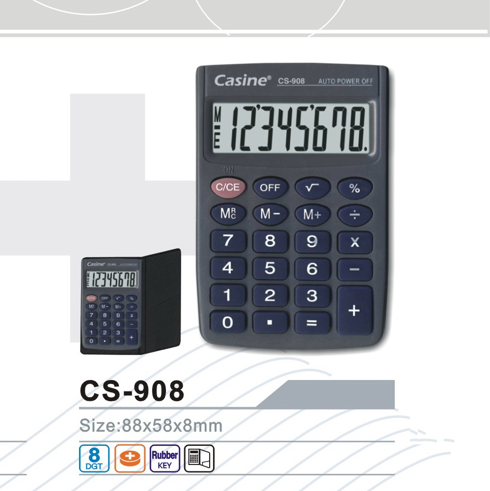 CS-908 - Casine_ handheld calculator pocket calculator