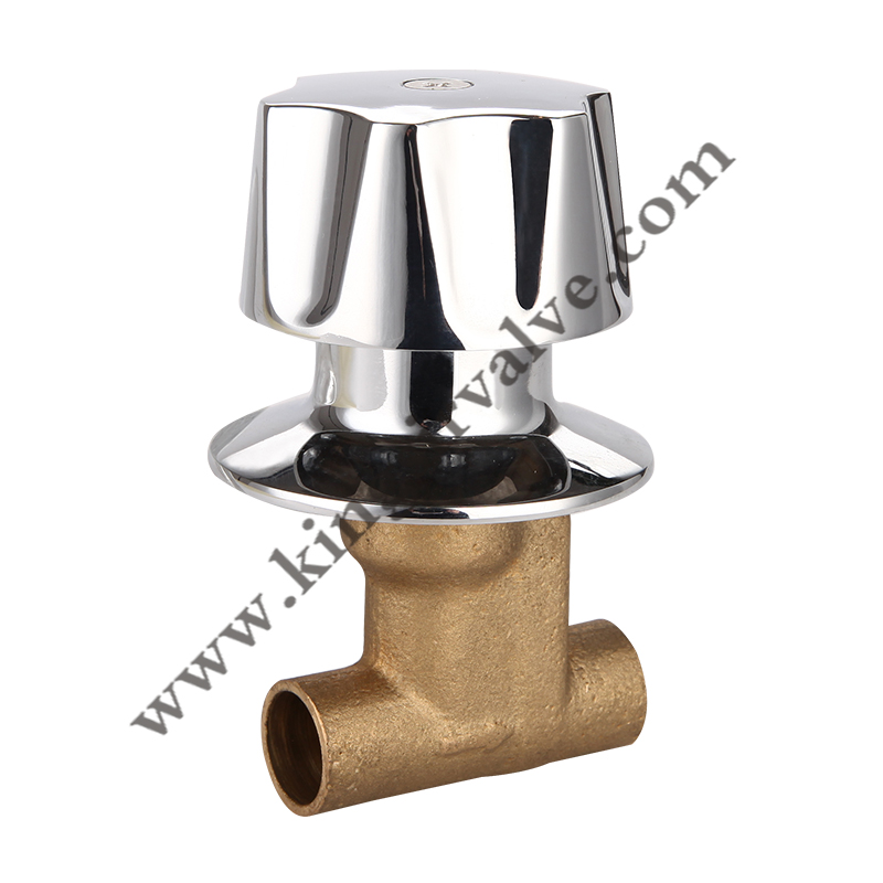 Brass shower stop valve
