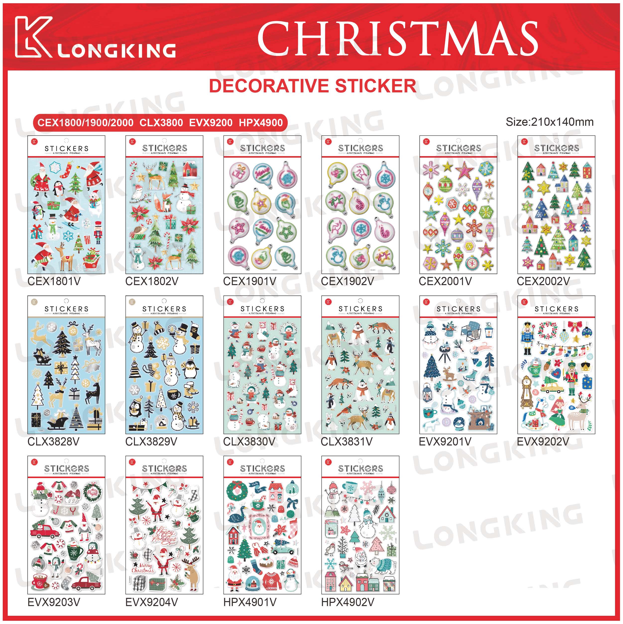 X'mas Decorative Stickers