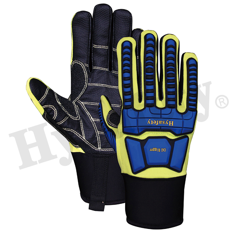 Oil Rigger gloves, oil resistant glove, Impact glove, cut resistant glove, work glove