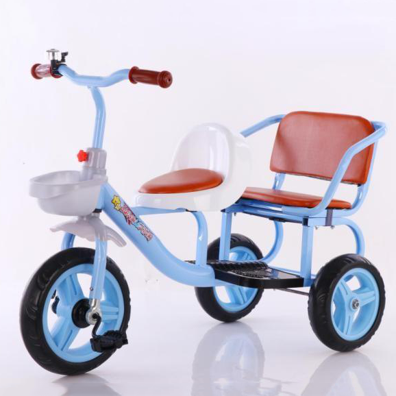 double seats children tricycle