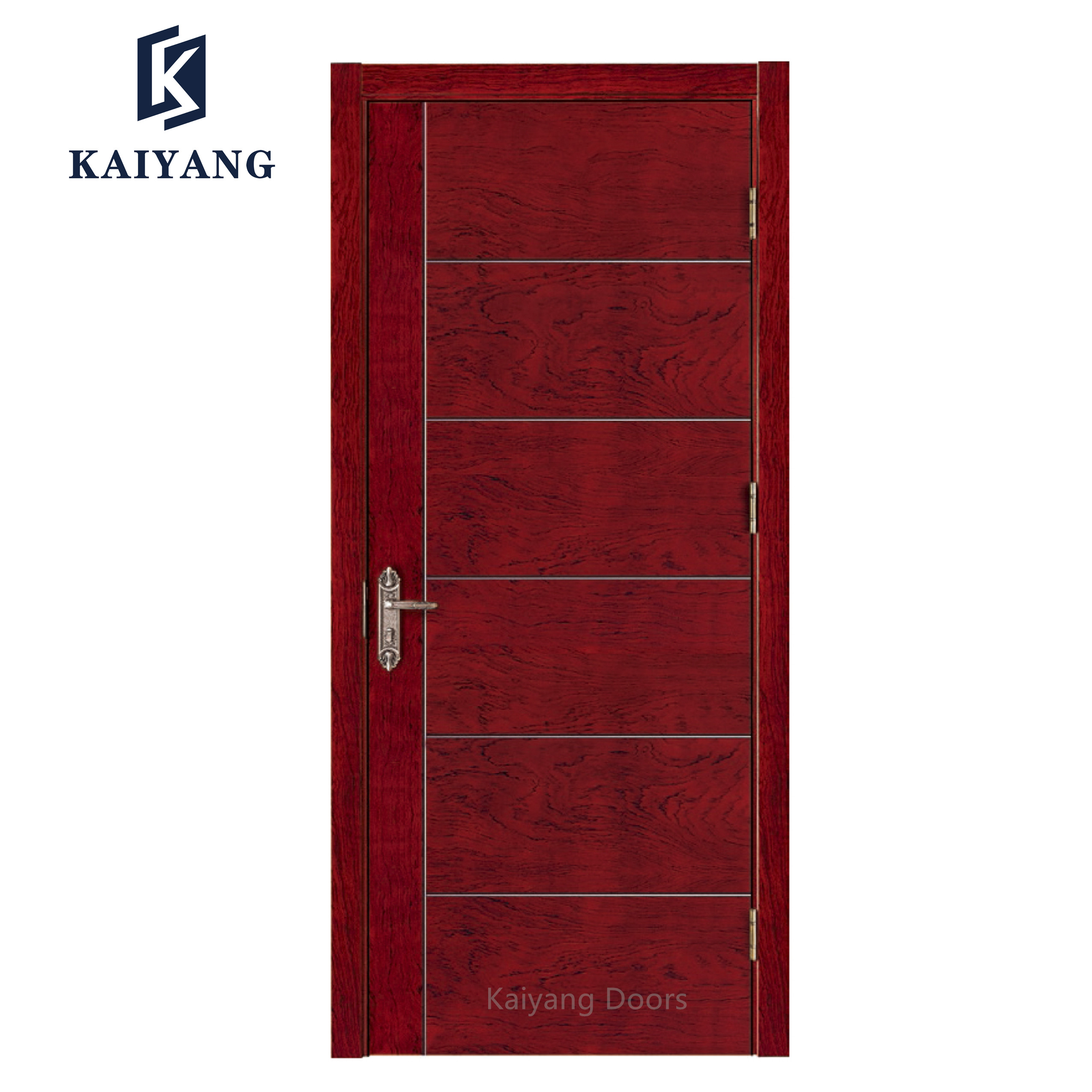 Flat interior bedroom door solid teak wooden room design door