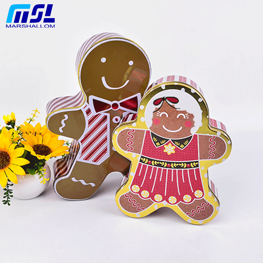 Gingerbread man tin（Tin box tinbox tin can metal can metal box tinbox）