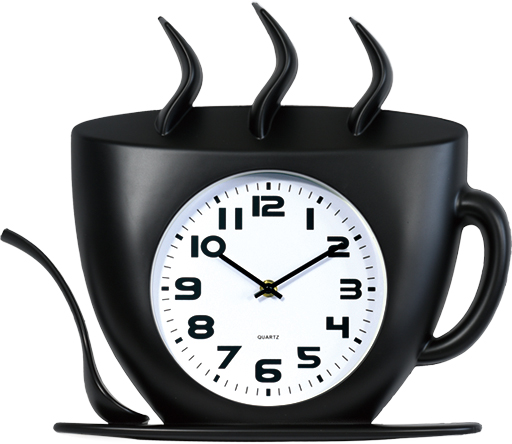 Wall clock; quartz clock; best sale; Kitchen clock; teacup; gift; creative clock;Arabic number