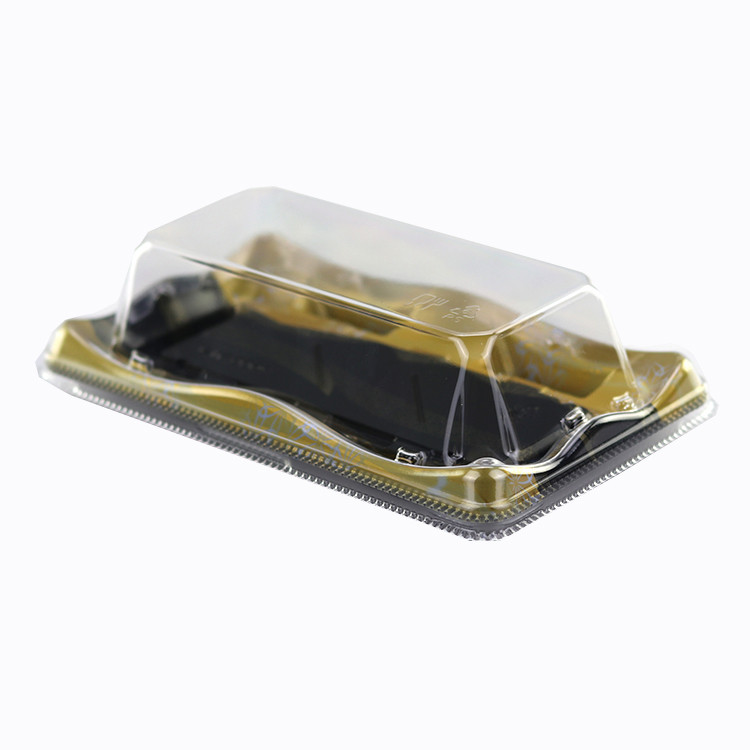 KW-0009SB-K Compostable PS OPS sushi tray with lid with different sizes