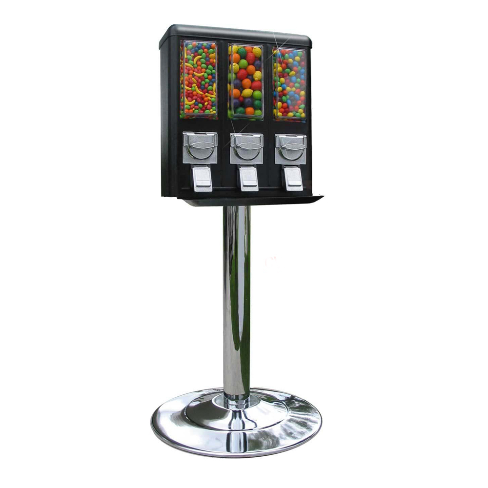 Triple head candy vending machine