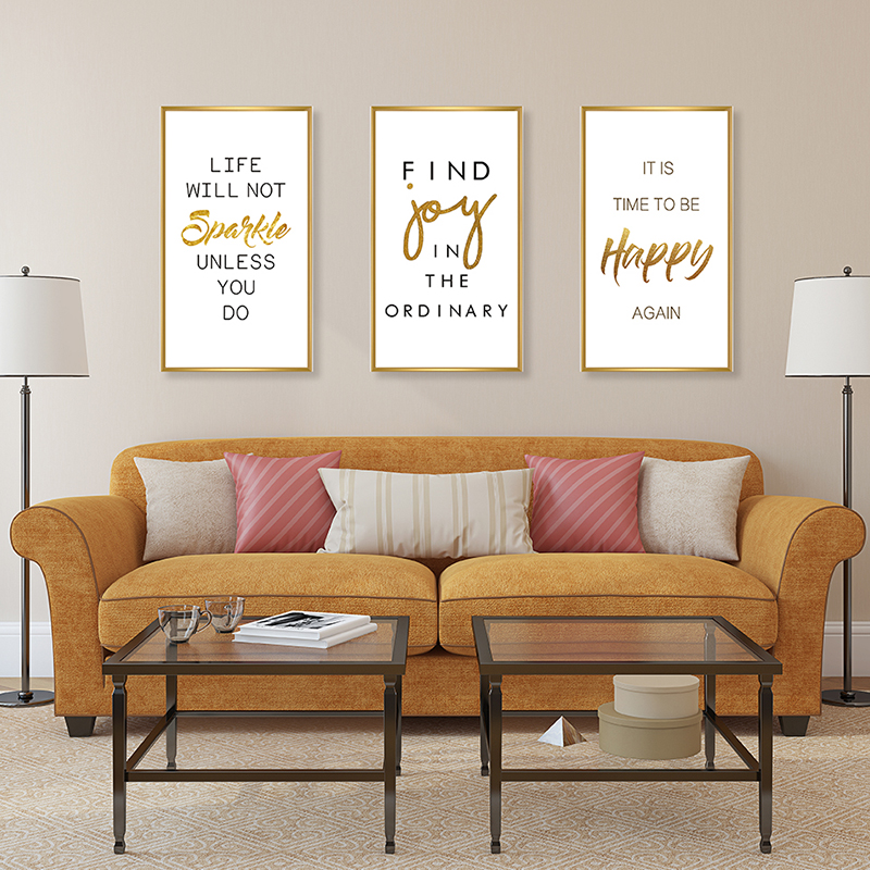 2021 Popular Designs Framed Art With Puffy Foil Letters