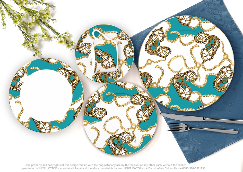 First quality new bone china with gold design