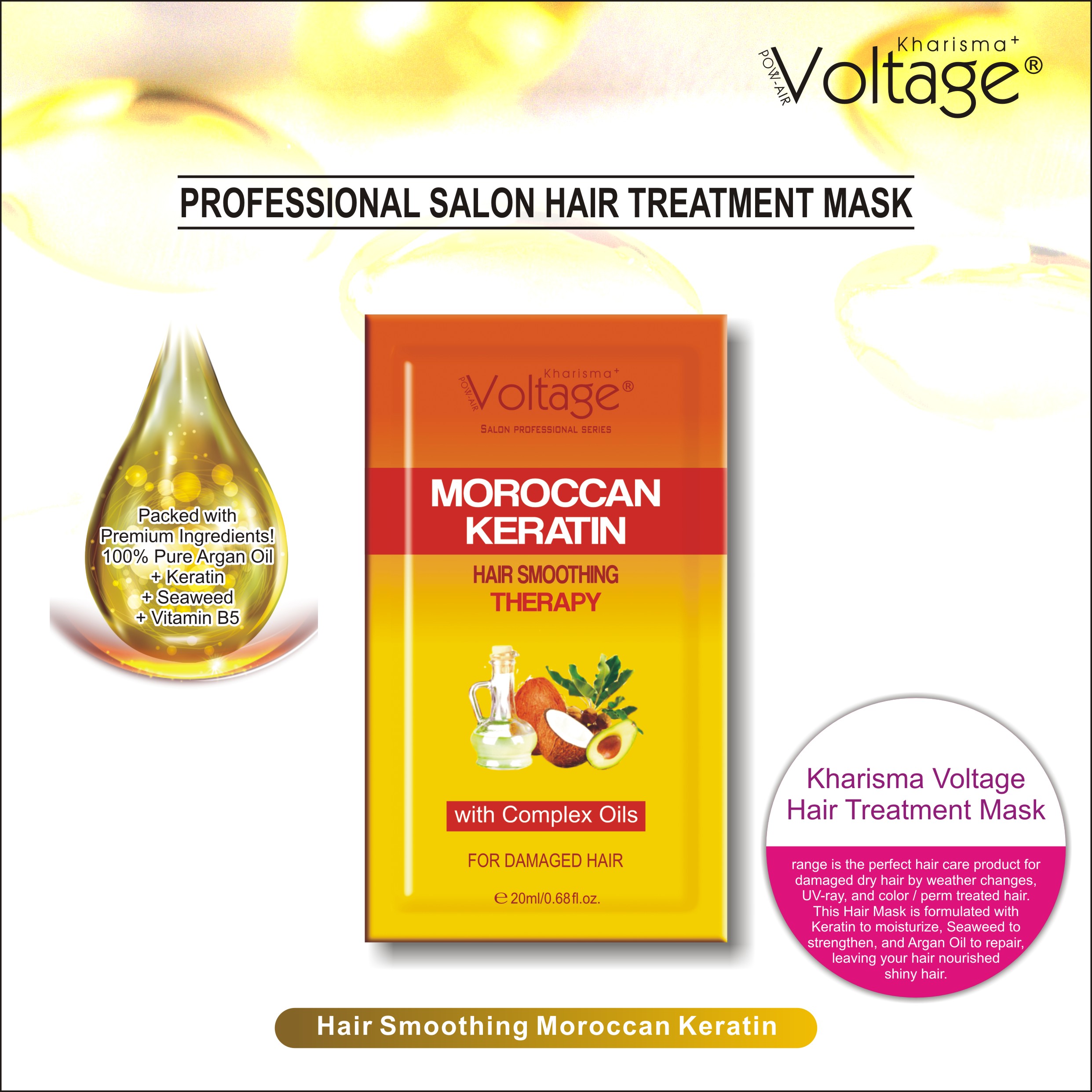 Moroccan Keratin Hair Smoothing Therapy Treatment 20ML
