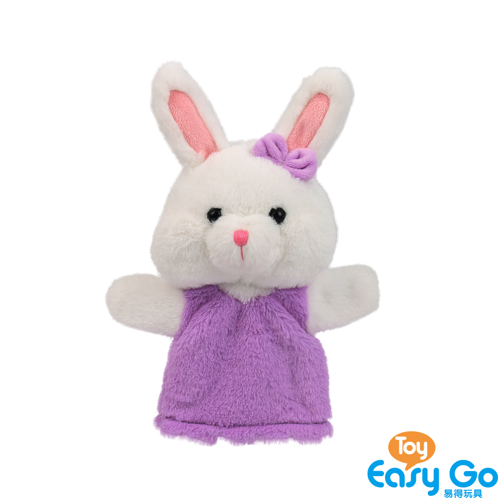 Cute hand puppet rabbit plush toy