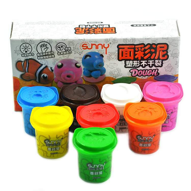 DOUGH Kids diy intelligent toy 12 colors play dough in PP box