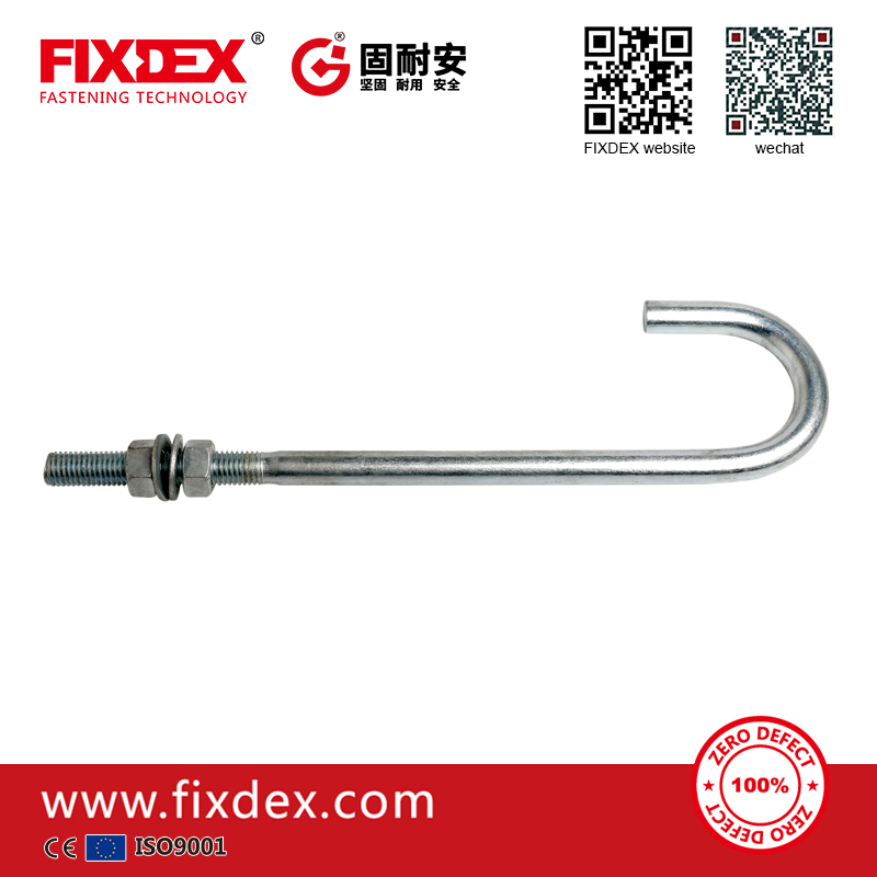 J hook anchor bolts