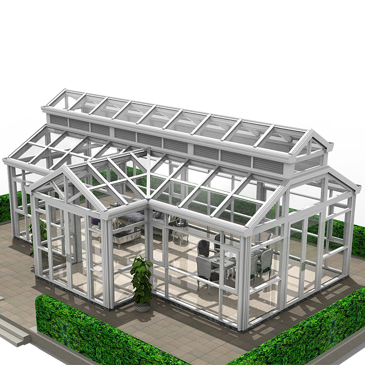 0002020 On Sale curved free standing Aluminum glass Sunroom profile
