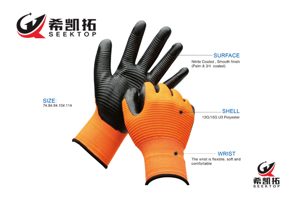 Zebra U3 Nitrile Smooth Coated Gloves