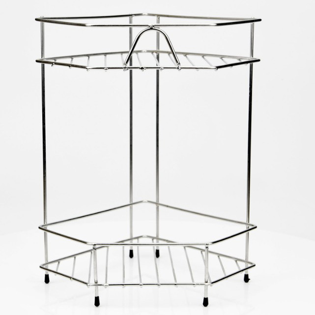 triangle corner shelf for bathroom 2-tiers