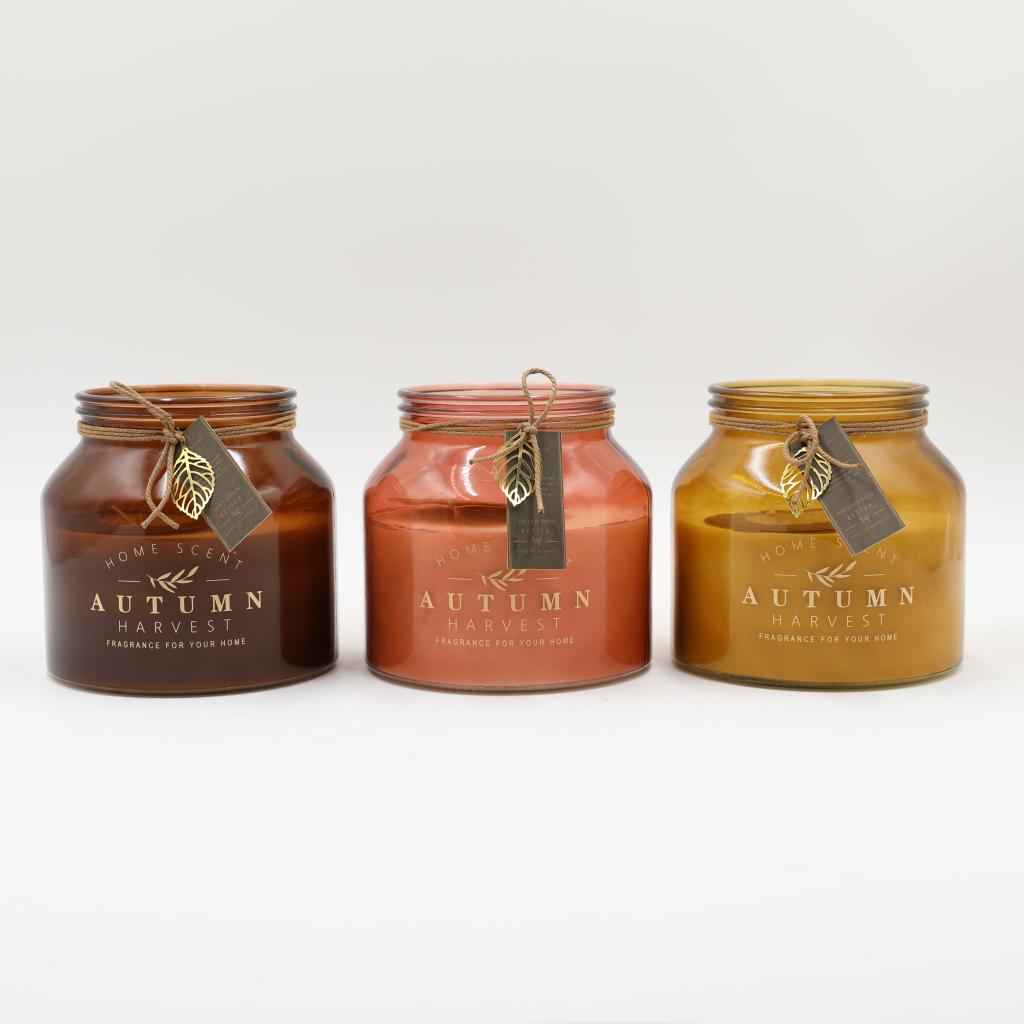 Decorated Scented Glass Jar Candle
