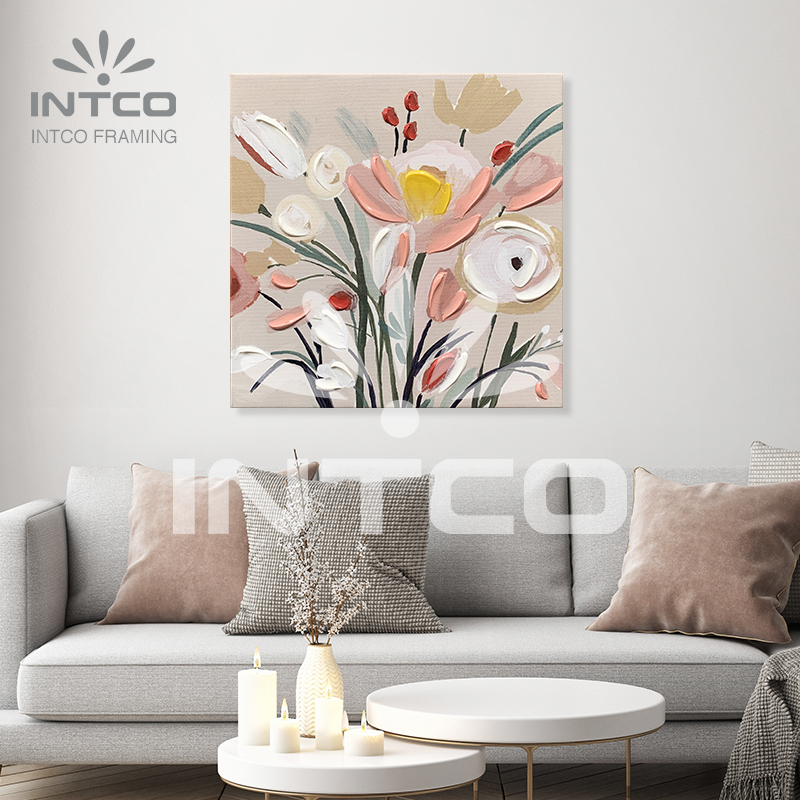 Hand painting canvas-luxuriant flower