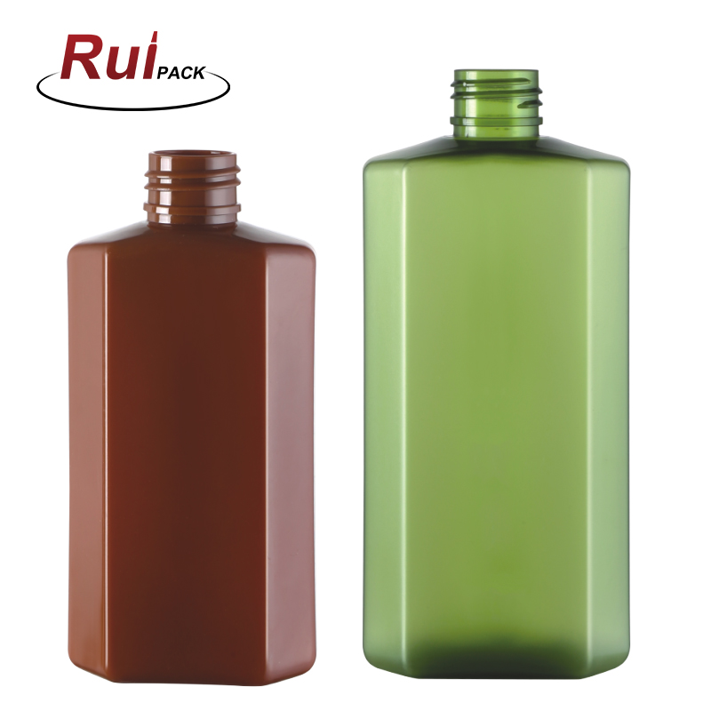 100ml 150ml 200ml empty plastic PET cosmetic bottle lotion shampoo bottle in green color