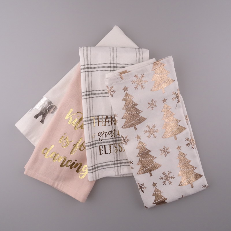 kitchen towel in foil printing us market christmas kitchen towelkitchen towel/cleaning towel/
