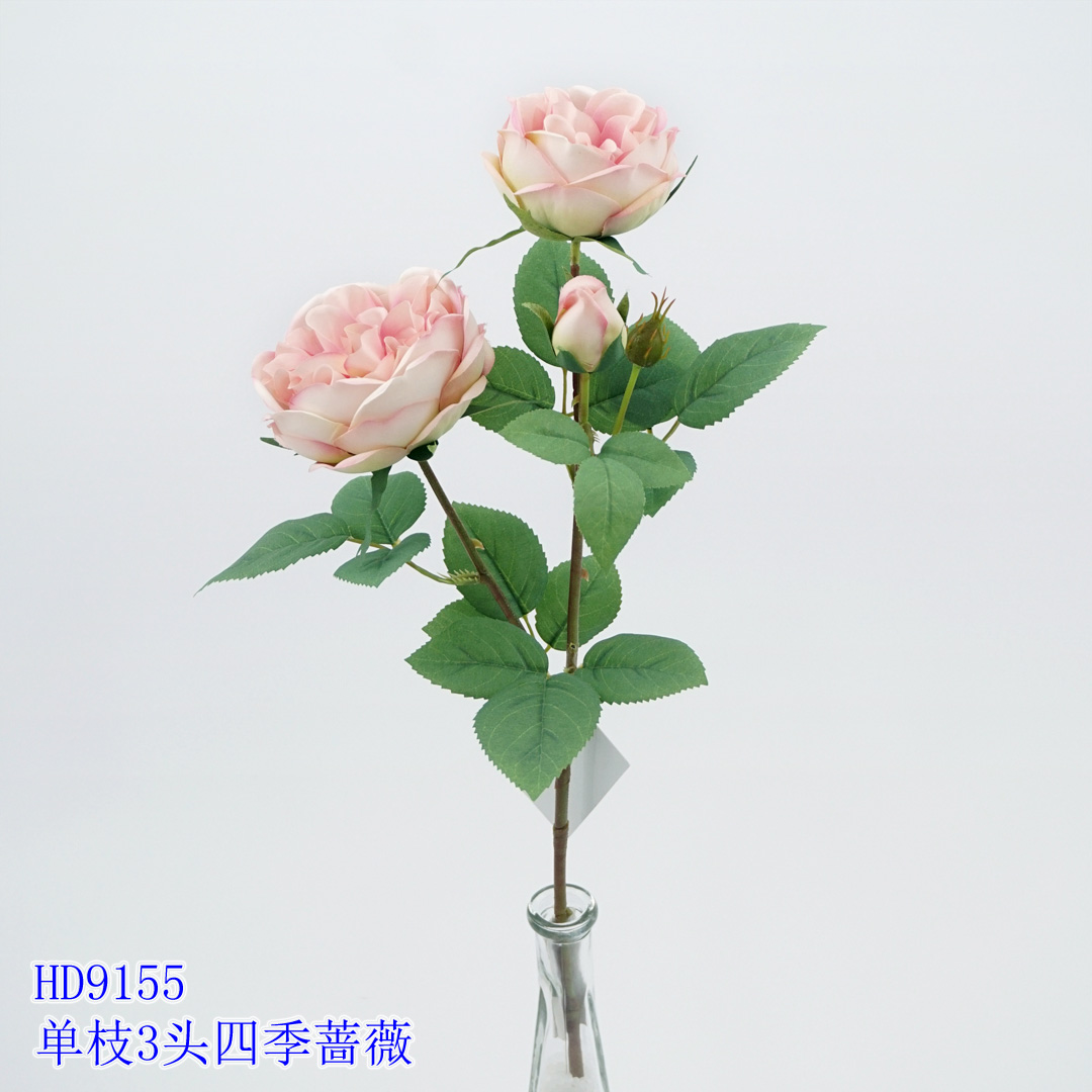 ! 0.57m Artificial Flower Artifical flowers factory home decoration wedding bridal Single Rose Spray X 3