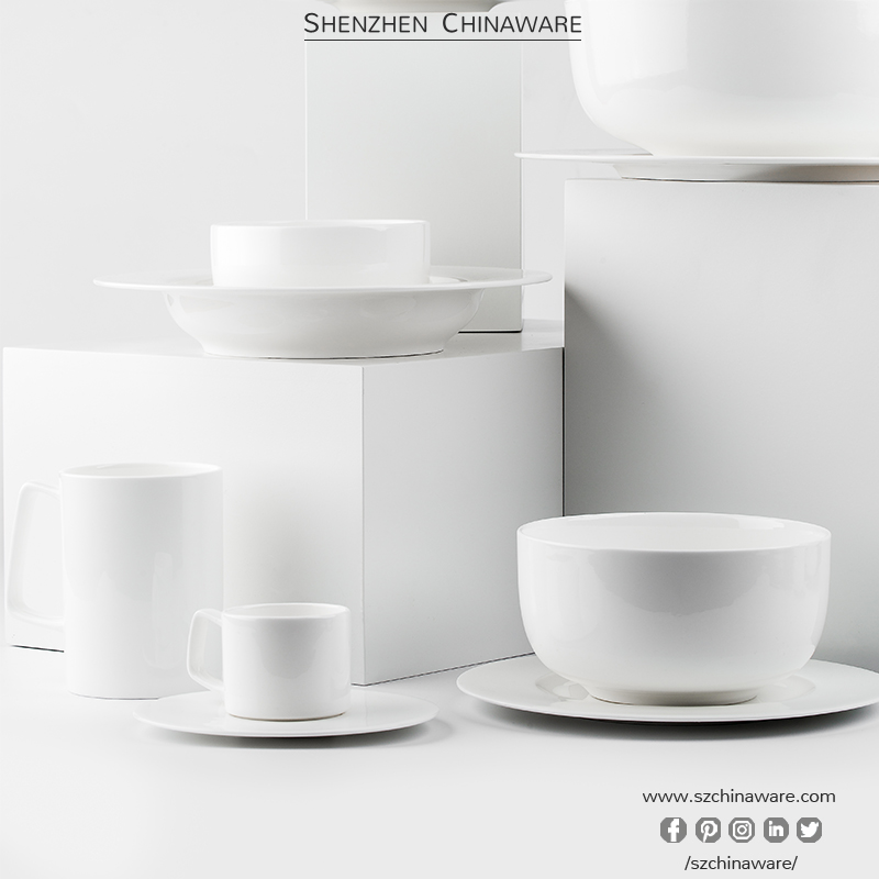 Bone china tableware SR Series P00-2 Tableware SZCinaware Bone China Ceramic Dinner Dishes set, wholesale Porcelain plates Set