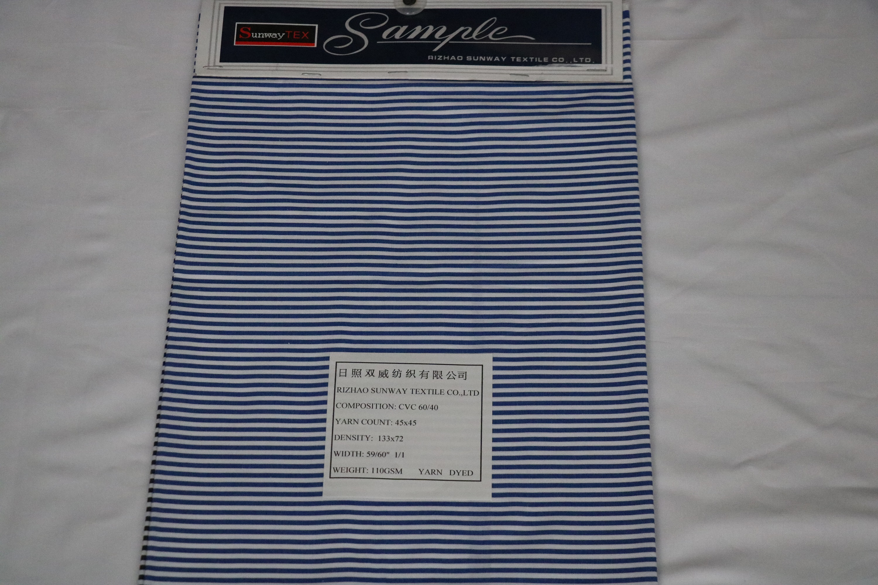 Cvc 60/40 115gsm Poplin Yarn Dyed