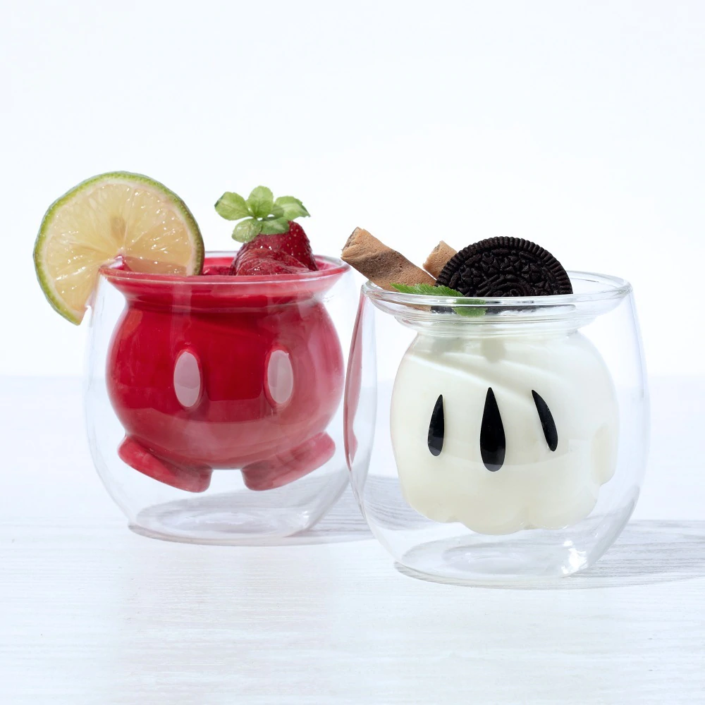 Handmade Clear Double Wall Glass Cup