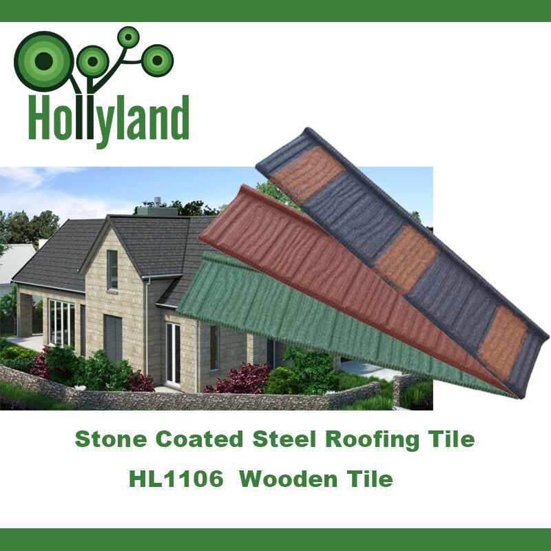 wooden shingle tile Stone coated metal roofing tiles