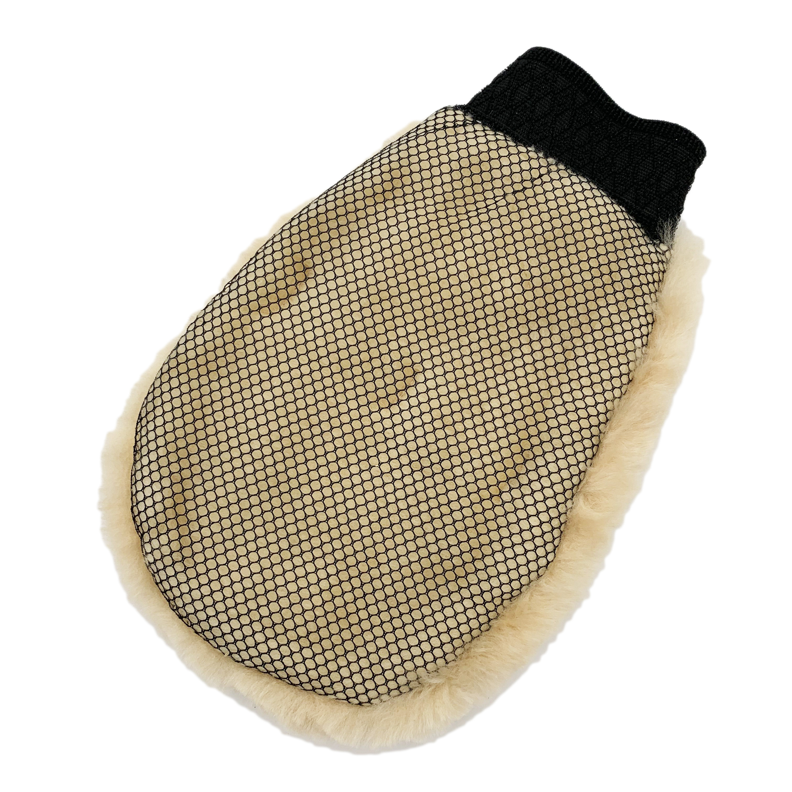 Sheepskin/mesh wash mitt