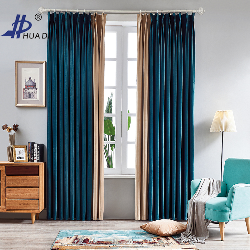 Hot selling 100% polyester Holland Velvet curtain fabric