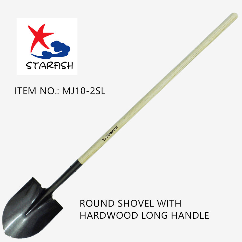 Round Shovel With Hardwood Long Handle