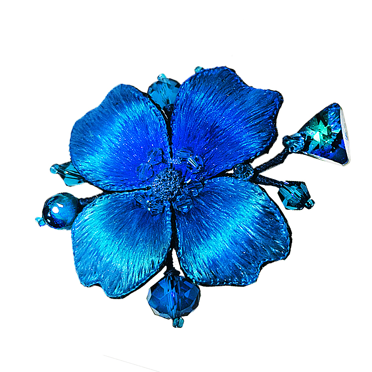 double-sided embroidery brooch