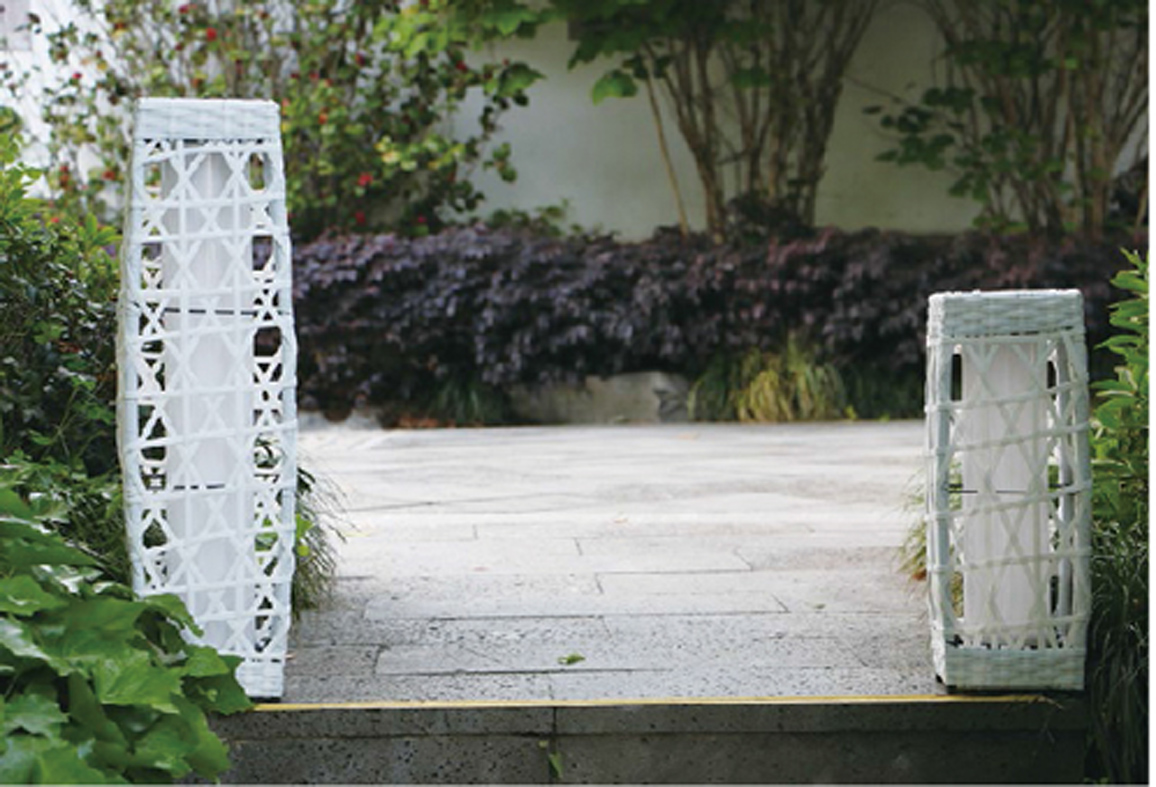 Wicker solar light
