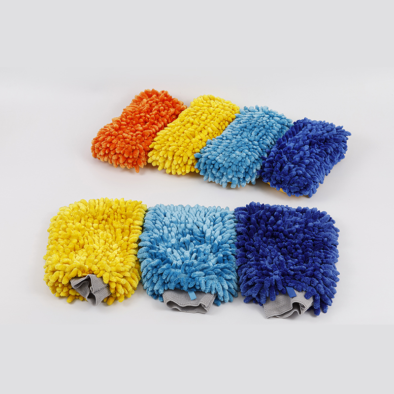 Microfiber chenille wash mitt wash sponge