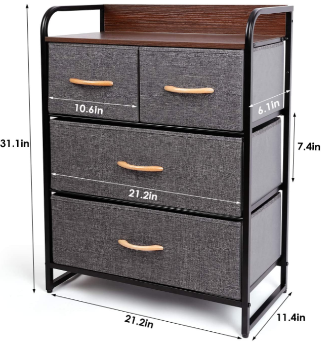 4-Drawer Dresser Storage
