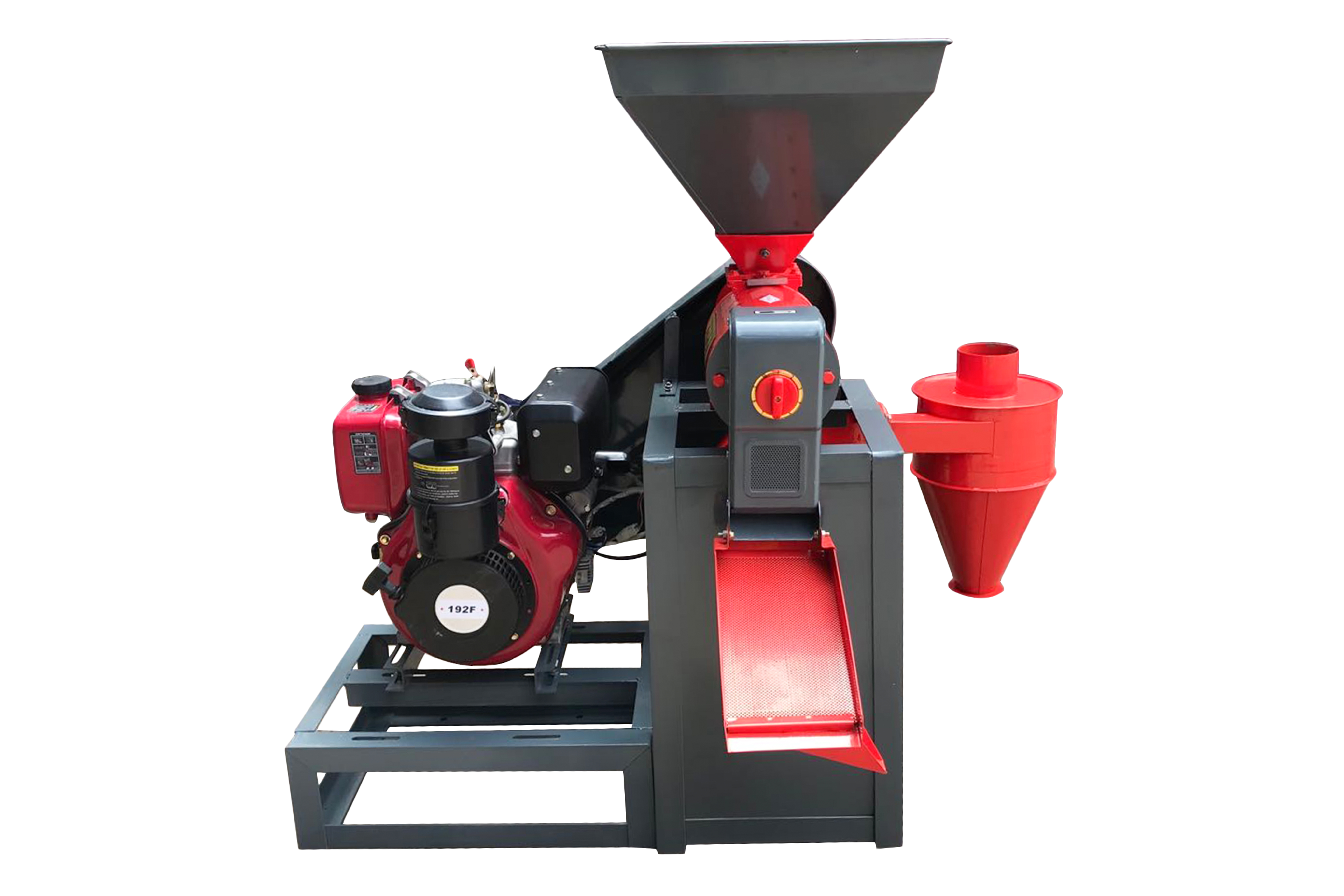 6N70 portable rice mill machine with 192F diesel engine