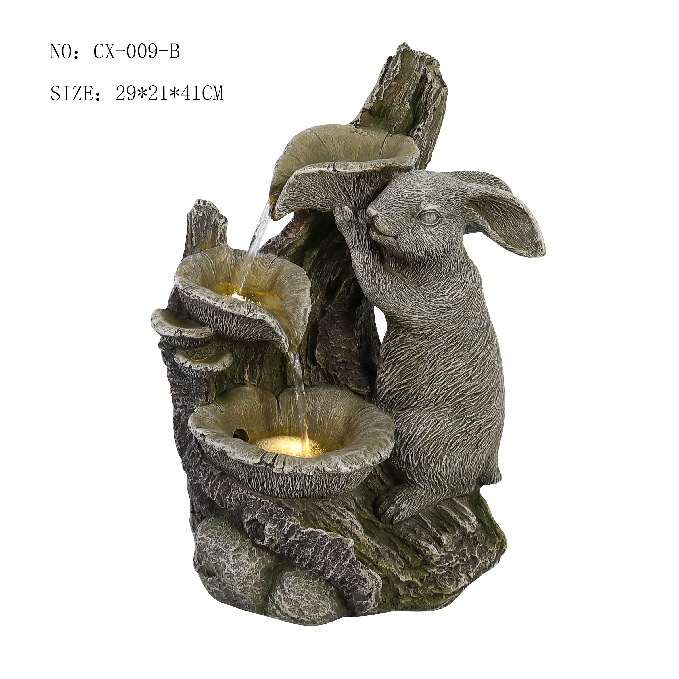 hotselling rabbit animal rock water fountain for garden decoration.