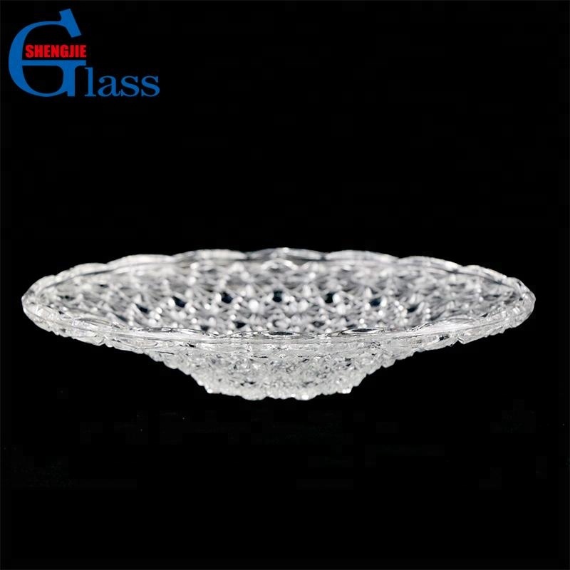 Fancy Embossed 13 Inch Clear Glass Plate Wholesale