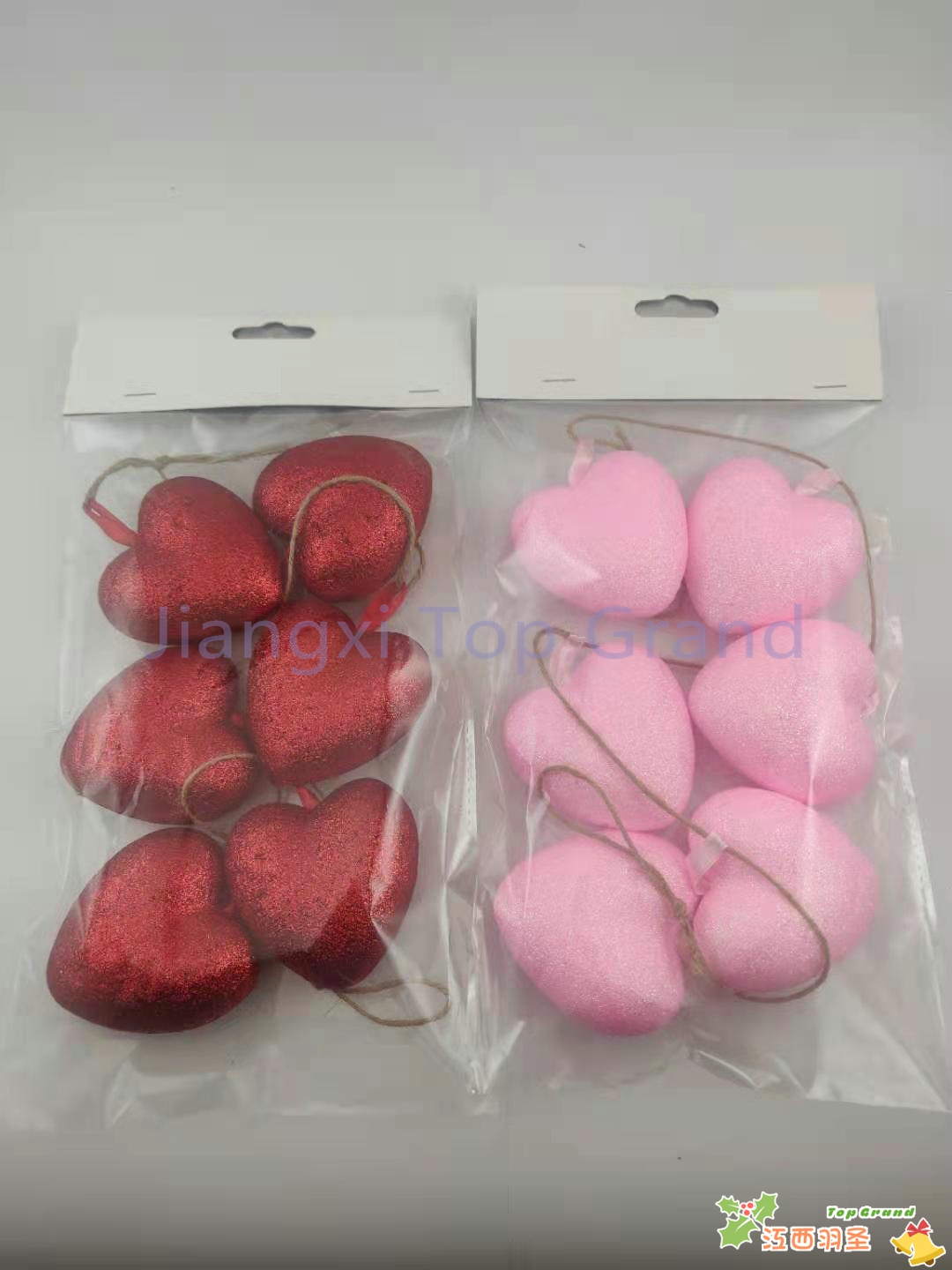 Valentine's glitter heart garland