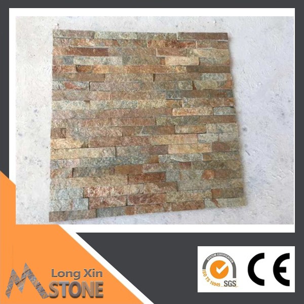 Natural sparkle rusty quartzite wall cladding with 5 raws