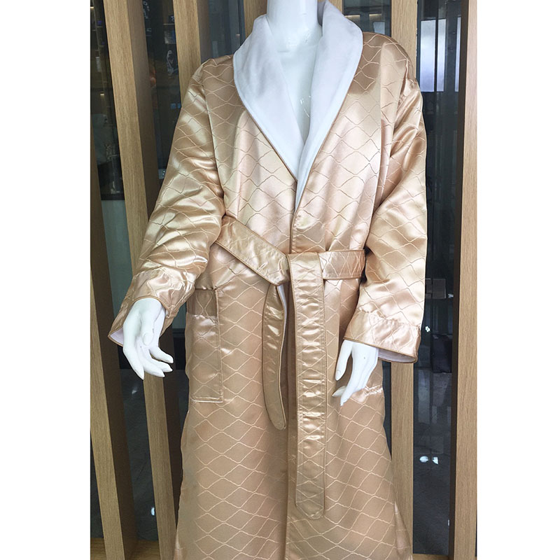 Custom Design Silk Night Robes Luxury Bath Robe