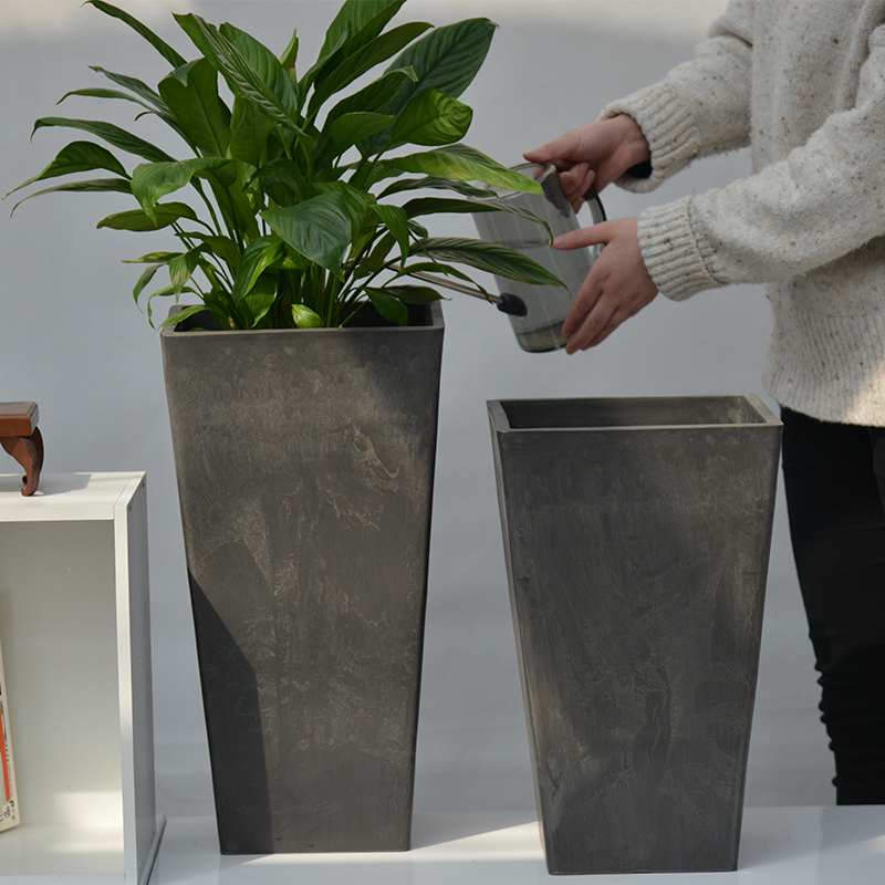 Outdoor indoor garden livingroom big large tall plastic commercial flower pots & planters wholesale plant pots modern planter