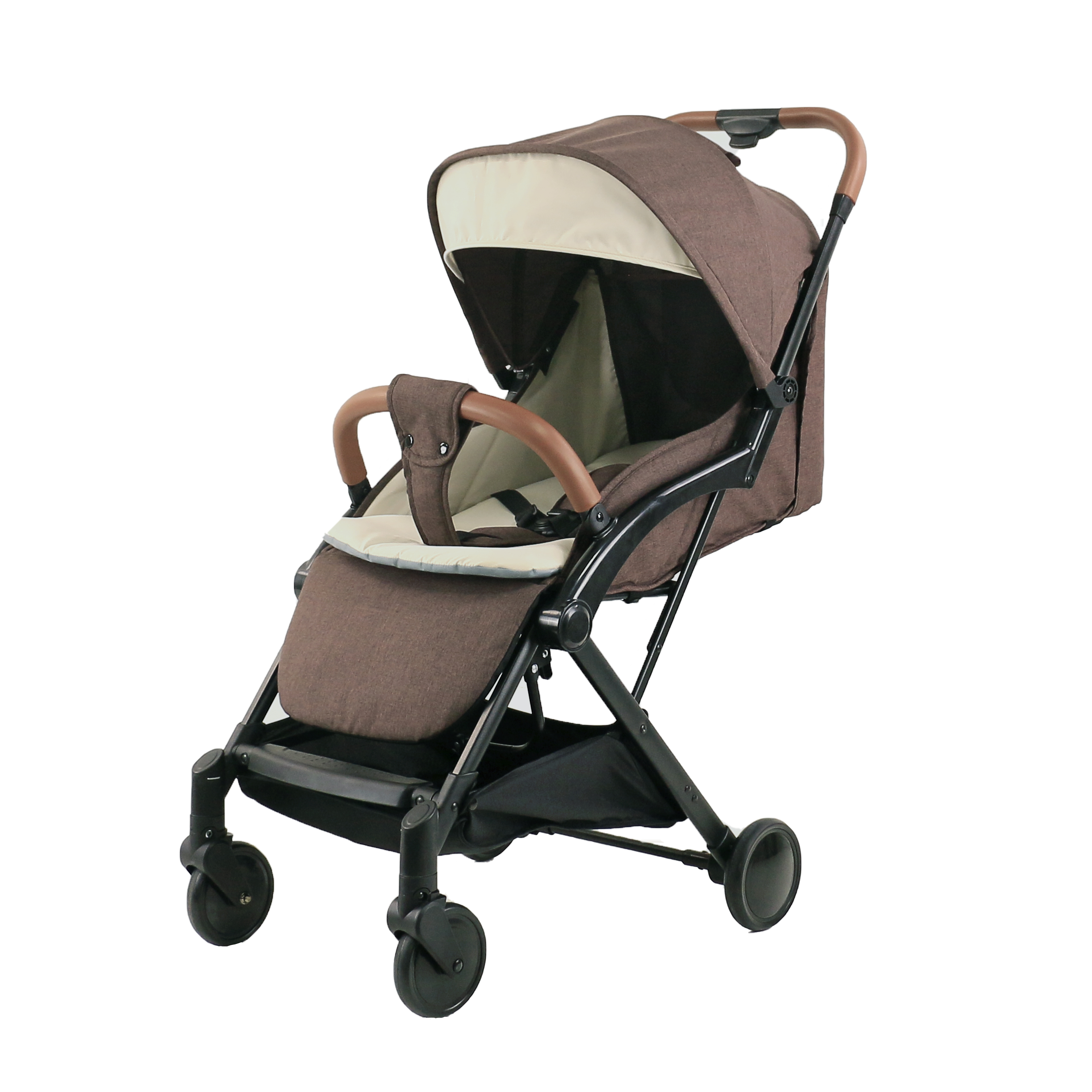 Sagebaby T400-L Khaki baby carriage travel stroller qualified by EN1888:2018 w luggage rod