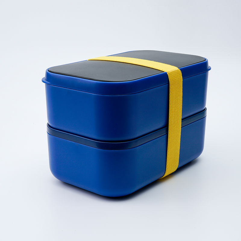 T116 new launched large size double bento box with cutlery salad box sushi box bread box lunch box for adult
