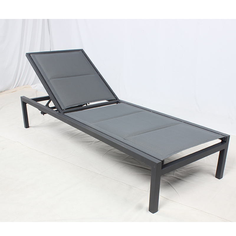Outdoor Pool Sunbed Beach Garden Aluminum Lounge Chair Leisure Adjustable Relaxing Lounge Chair