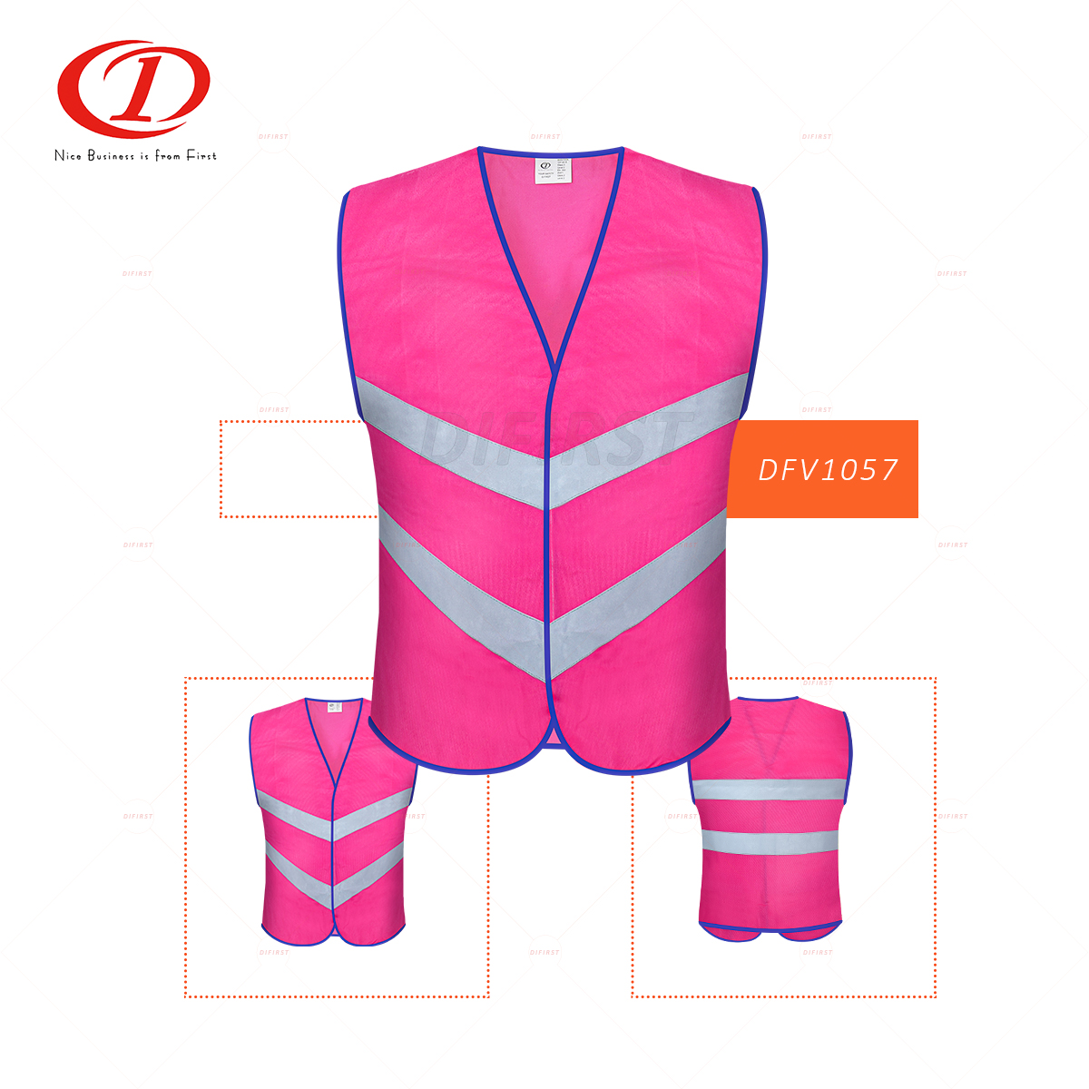 Traffic Safety Vest for Adult Kids Made of Knitting Fabric