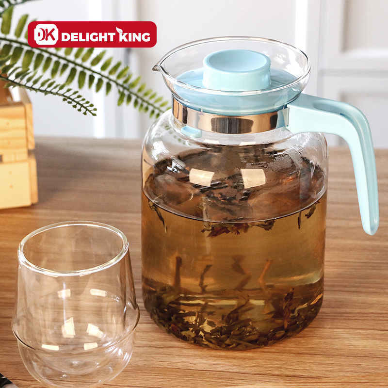High quality clear glass teapot glass water jug heat&cold resistant glass carafe