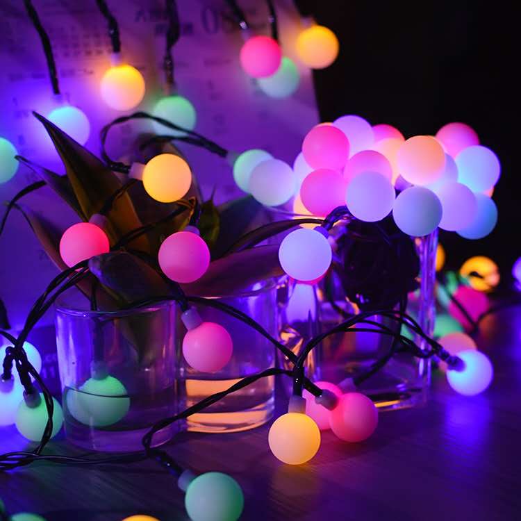 Solar energy small round lamp string